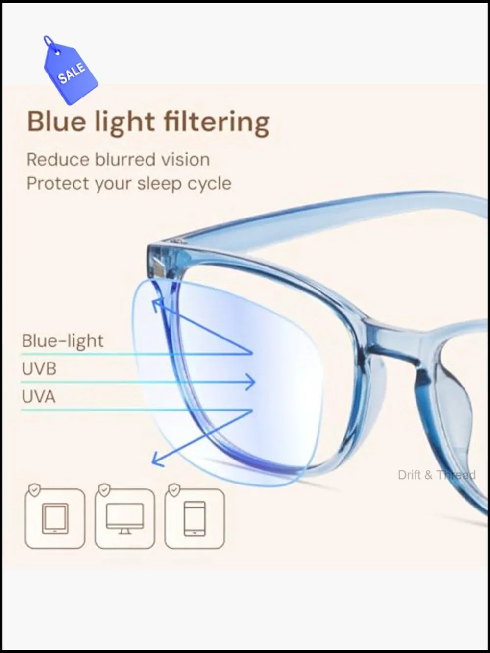 Blue Light Blocking Glasses for Women - Stylish Computer Eyewear with UV400